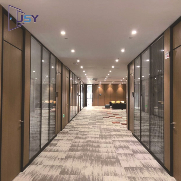 Finished glass partition