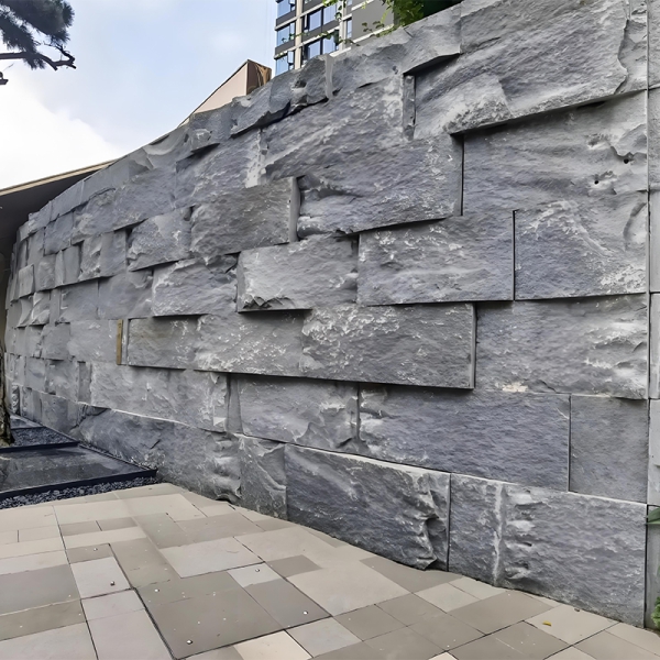 Stone and rock slab facing