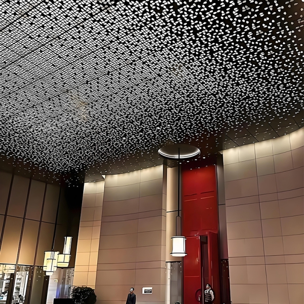 Ceiling punched aluminum plate